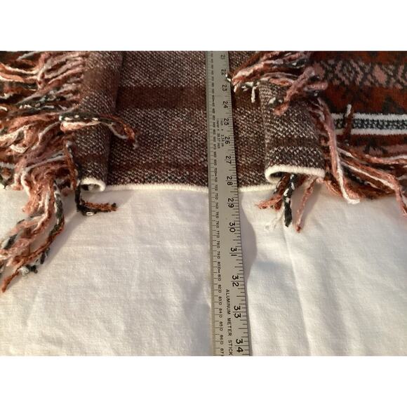 NEW DOE & RAE SOFT WARM AZTEC SWEATER CARDIGAN - OPEN FIT & stretchy‎ Sz- L - Picture 5 of 7